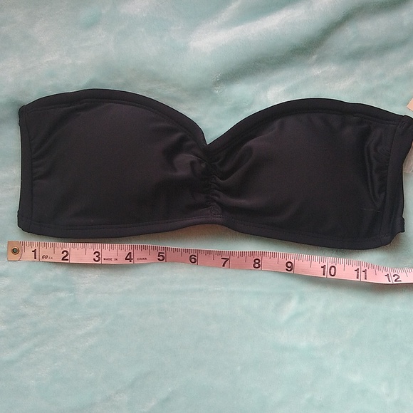 Maurices indigo sky black bandeau bikini with removable strap. Medium size. NWT - Picture 4 of 4